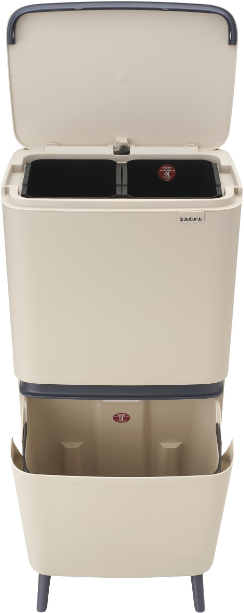 Brabantia SortUp Recycle Hi afvalemmer 25+10+10L Beige detail