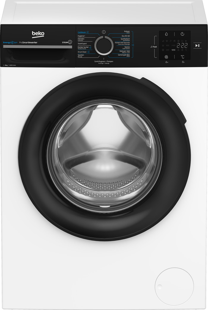Beko BM3WFT3841B SteamCure voorkant