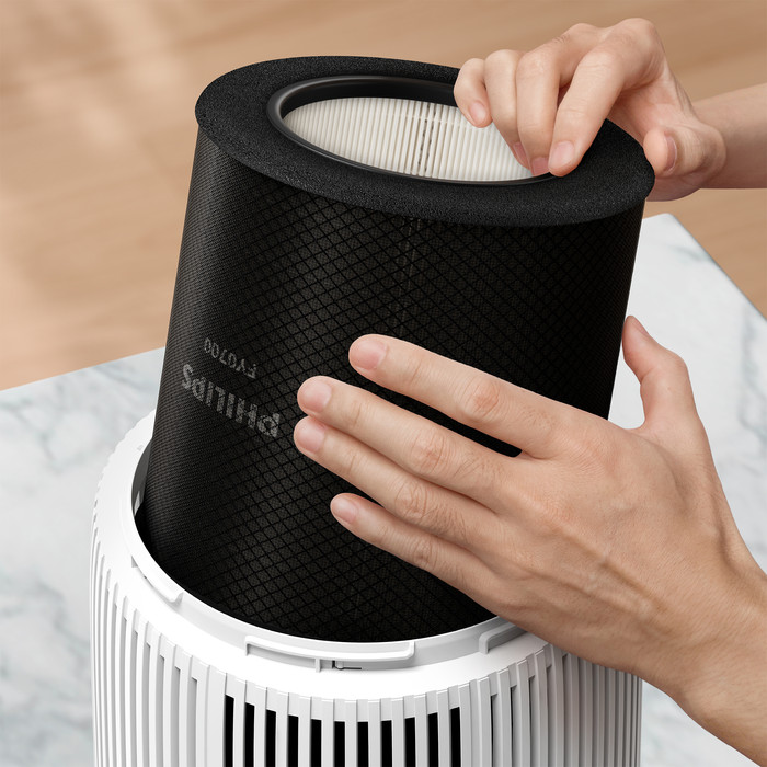 Philips PureProtect Lite 700 Series HEPA NanoProtect Filter product in gebruik