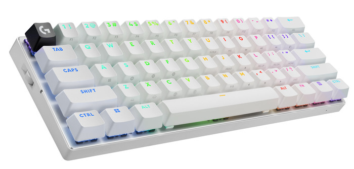 Logitech G PRO X 60 Mechanical Gaming Keyboard White AZERTY left side