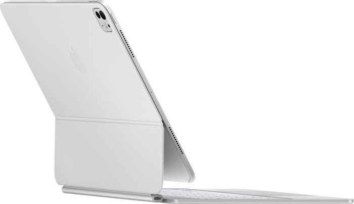 Apple iPad Pro (2024) 13 inch 512GB Wifi Zilver + Apple Magic Keyboard QWERTY achterkant