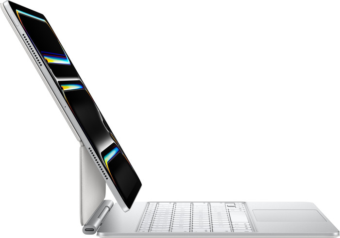 Apple iPad Pro (2024) 13 inch 512GB Wifi Zilver + Apple Magic Keyboard QWERTY linkerkant