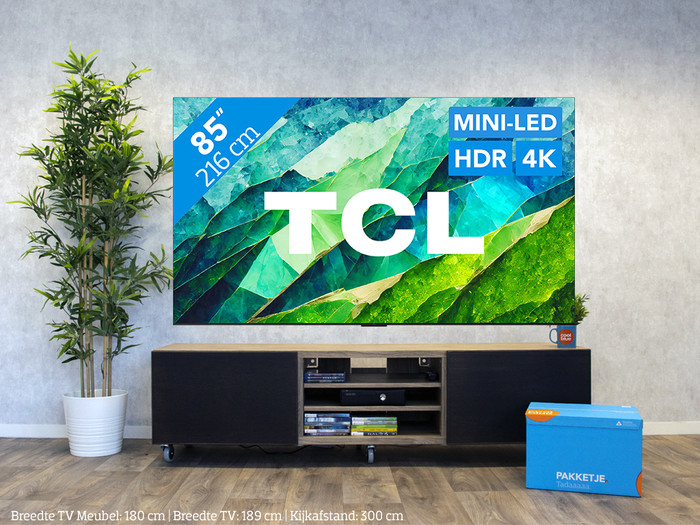 TCL QD Mini-led 85C81B (2024) visual Coolblue 1
