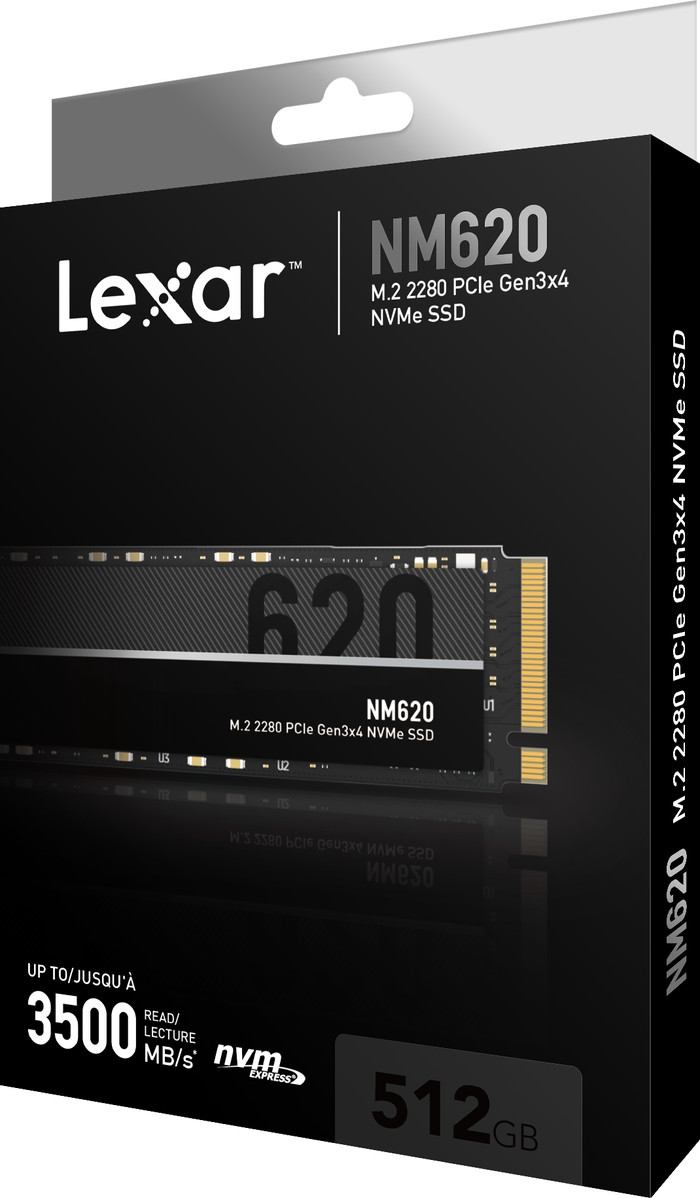 Lexar NM620 M.2 SSD 512GB packaging