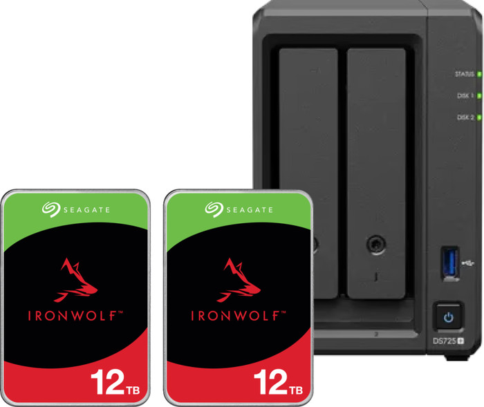 Synology DS425+ + Seagate Ironwolf 12TB Duo Pack Main Image