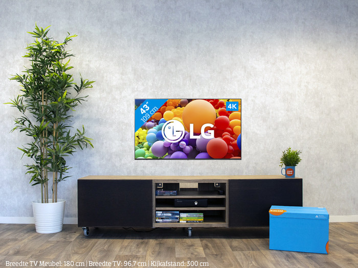 LG 43UR78006LK + Soundbar visual Coolblue 1