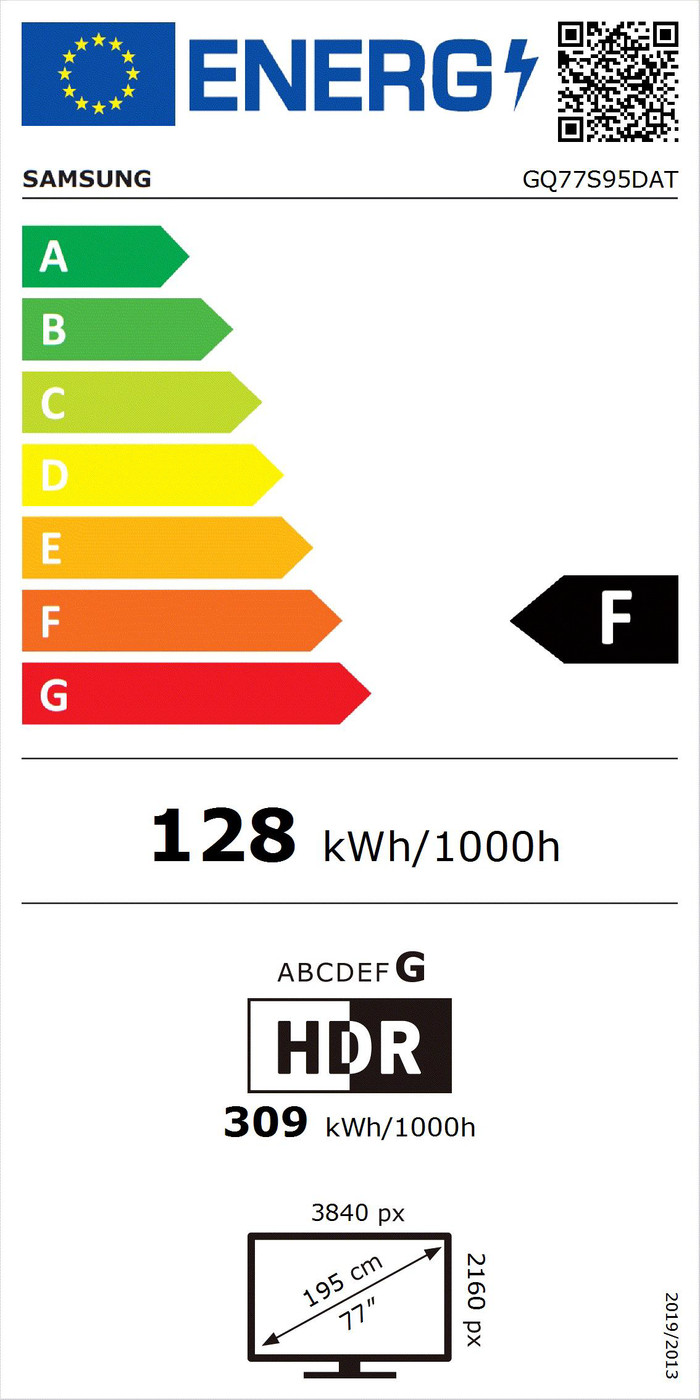 Samsung OLED GQ77S95DAT (2024) energielabel