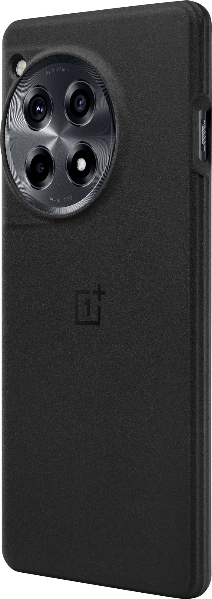 OnePlus 12R Sandstone Back Cover Zwart linkerkant