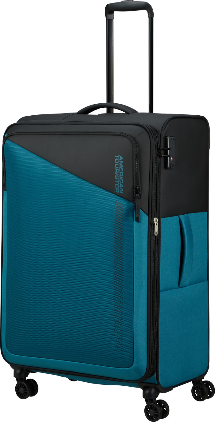 American Tourister Daring Dash Expandable Spinner 77cm Black/Blue front