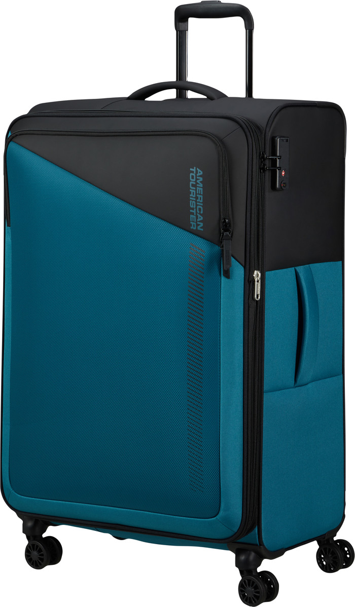 American Tourister Daring Dash Expandable Spinner 77cm Black/Blue front