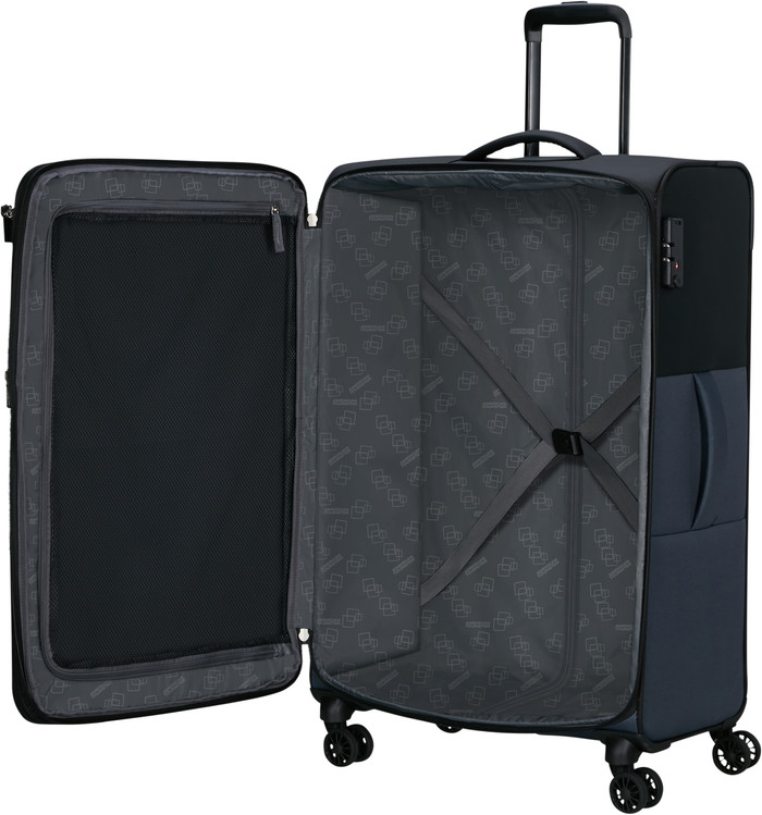 American Tourister Daring Dash Expandable Spinner 77cm Black/Grey inside