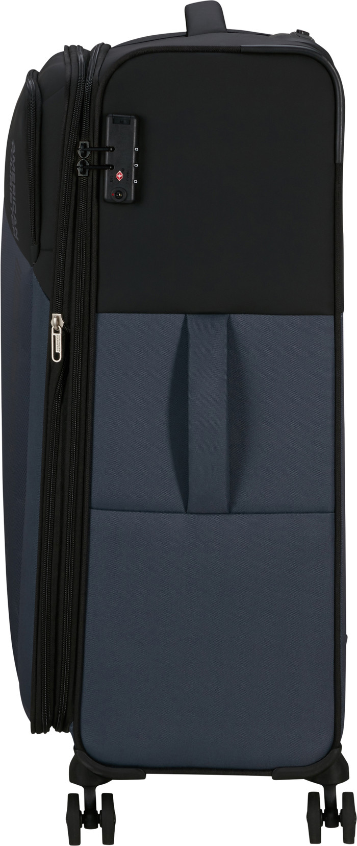 American Tourister Daring Dash Expandable Spinner 77cm Black/Grey right side