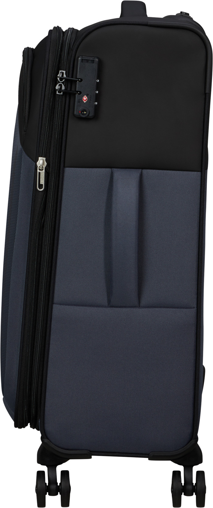 American Tourister Daring Dash Expandable Spinner 66cm Black/Grey right side