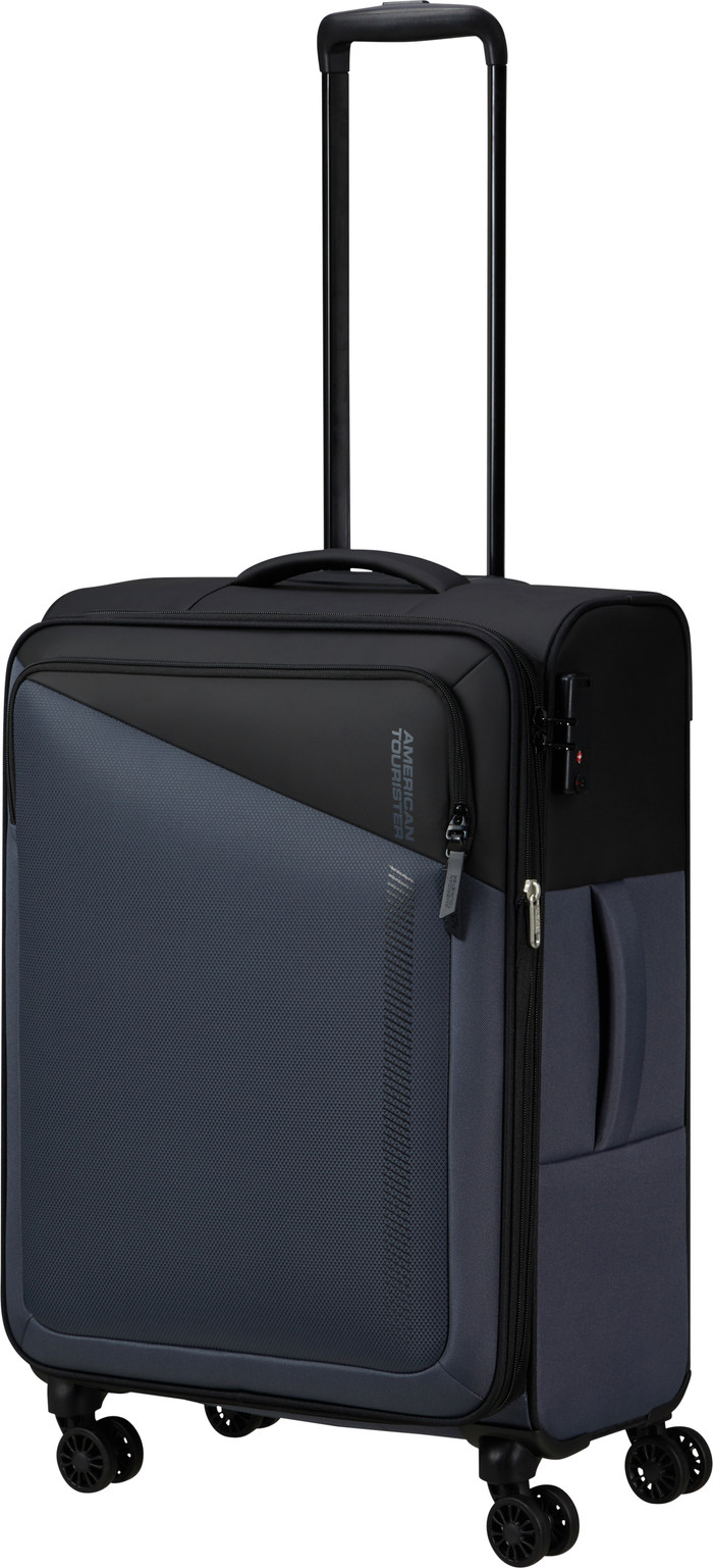 American Tourister Daring Dash Expandable Spinner 66cm Black/Grey front