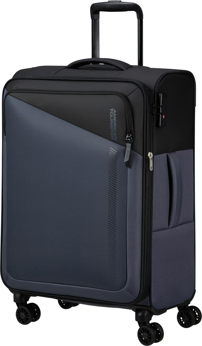 American Tourister Daring Dash Expandable Spinner 66cm Black/Grey front