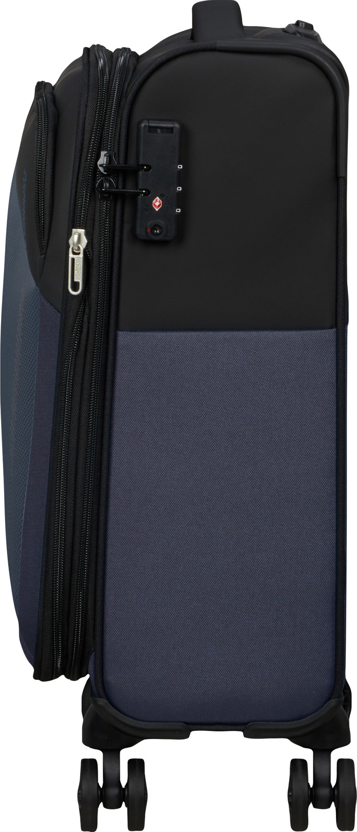 American Tourister Daring Dash Expandable Spinner 55cm Black/Grey left side