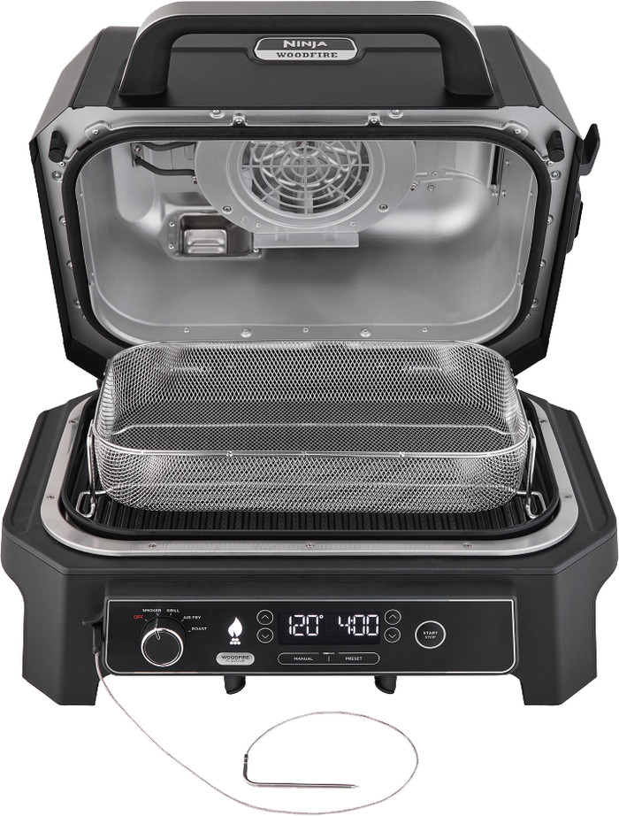 Ninja Woodfire Electric BBQ Grill and Smoker OG850EU inside