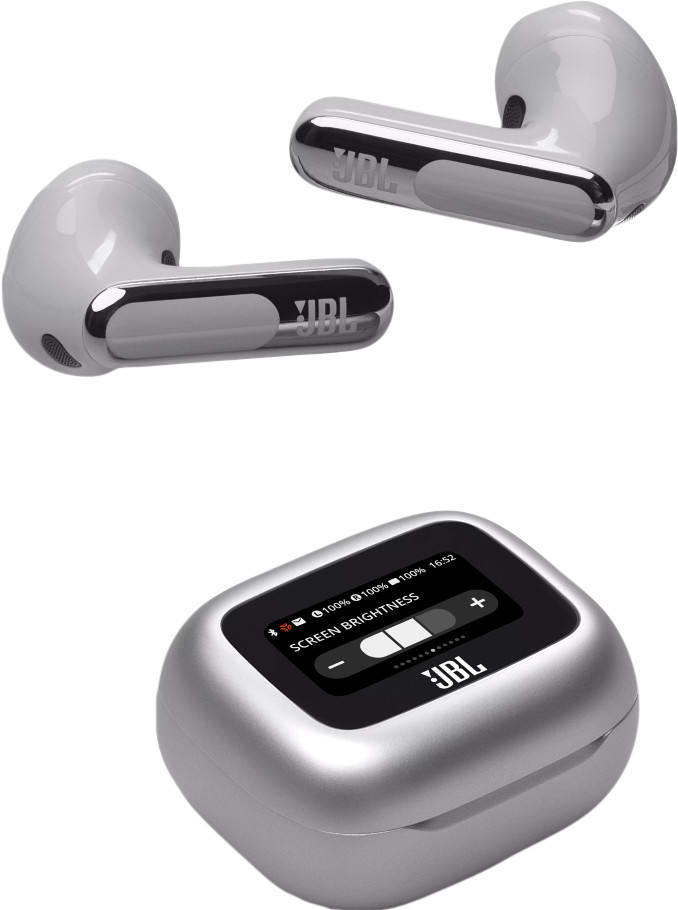 JBL Live Flex 3 Zilver detail