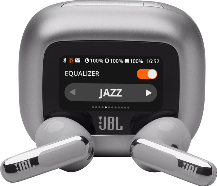 JBL Live Flex 3 Zilver detail