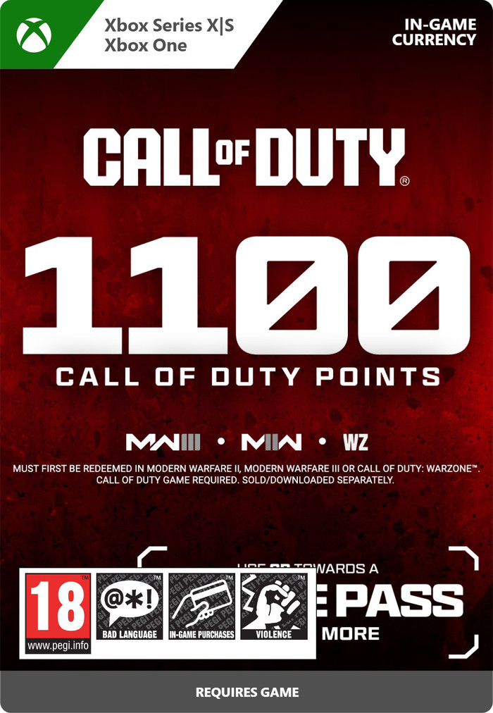 Call of Duty 1.100 Points Xbox Series X|S en Xbox One - Digitaal voorkant