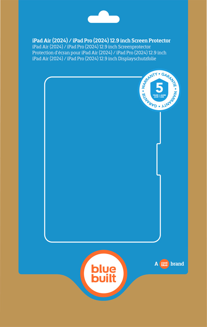 BlueBuilt Apple iPad Air 13"/Pro 13" (2025/2024) Screenprotector Glas verpakking