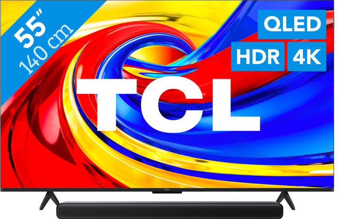 TCL 55" QLED P79L 4K (2026) + TCL S45H 2.0 Soundbar Main Image