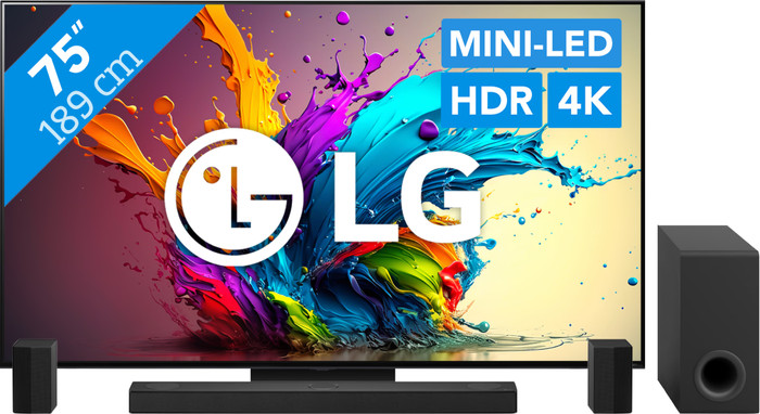 LG 75QNED91T6A (2024) + Soundbar Main Image