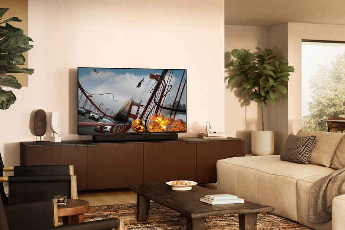 Sony 75" Bravia 7 4K QLED XR Mini-led (2024) + Sony Bravia Theatre Bar 6 Zwart product in gebruik
