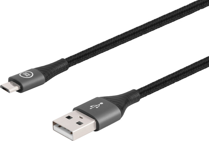 BlueBuilt Usb A naar Micro Usb Kabel Nylon Zwart 3m detail