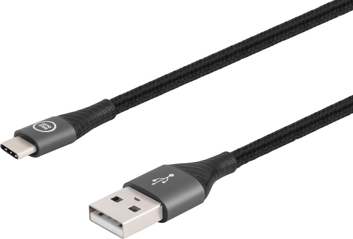 BlueBuilt Quick Charge Autolader 18W Zwart + Usb C Kabel 1,5m Nylon Zwart detail