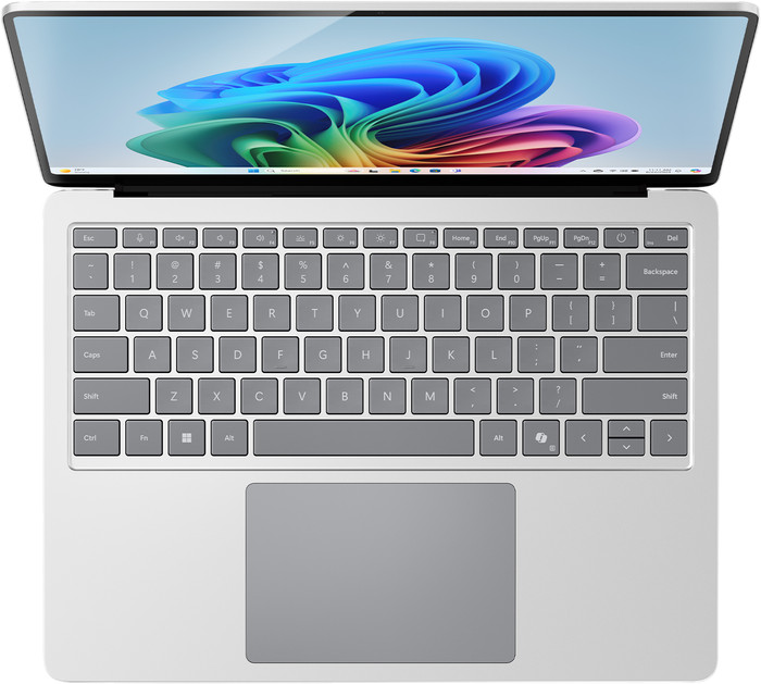 Microsoft Surface Laptop Copilot+ PC 13.8 Snapdragon X Plus / 16GB / 512GB Platinum bovenkant
