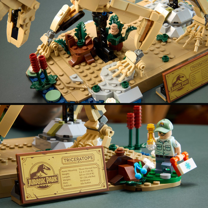 LEGO Jurassic World Dinosaurusfossielen: Triceratops 77985 product in gebruik
