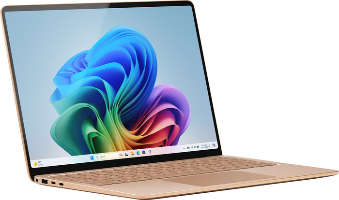 Microsoft Surface Laptop Copilot+ PC 13,8 Snapdragon X Plus / 16 Go / 512 Go Dune AZERTY côté gauche