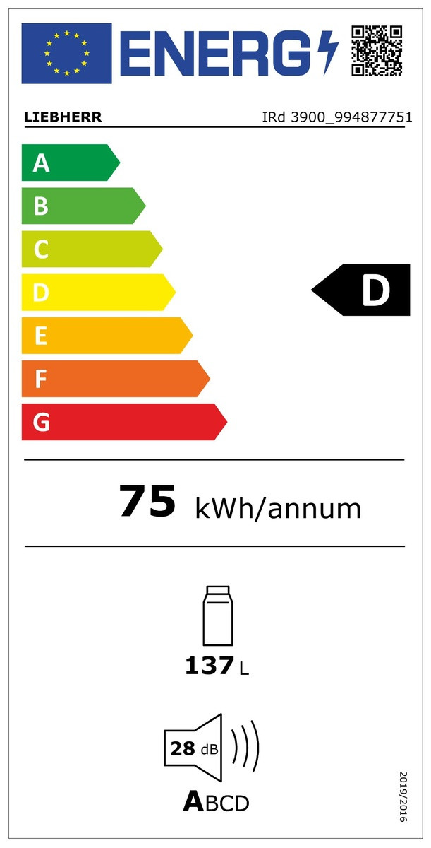 Liebherr IRd 3900-22 energy label