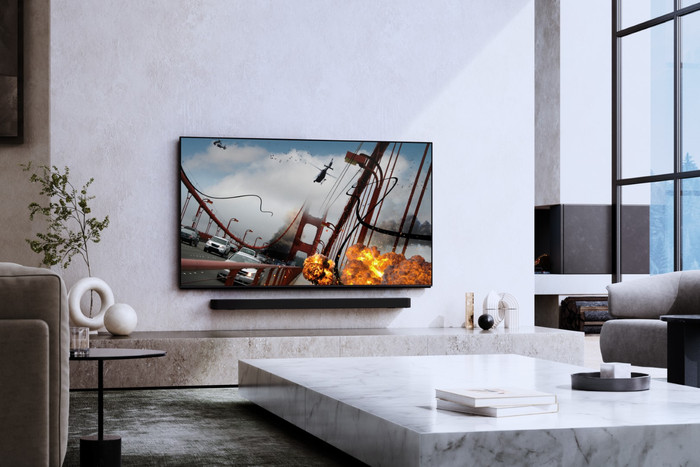 Sony 75" Bravia 9 4K QLED XR Mini-led (2024) + Sony Bravia Theatre Bar 9 product in gebruik