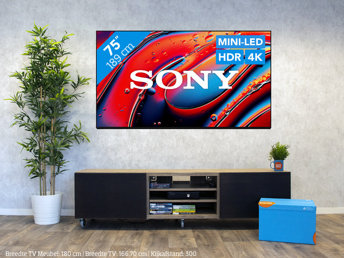 Sony 75" Bravia 9 4K QLED XR Mini-led (2024) + Sony Bravia Theatre Bar 9 visual Coolblue 1