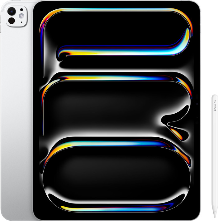 Apple iPad Pro (2024) 13 inches 256GB WiFi + 5G Silver + Apple Pencil Pro Main Image