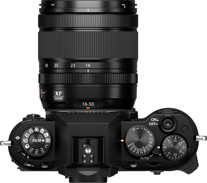 Fujifilm X-T50 Schwarz + XF 16-50mm f/2.8-4.8 R LM WR oberseite