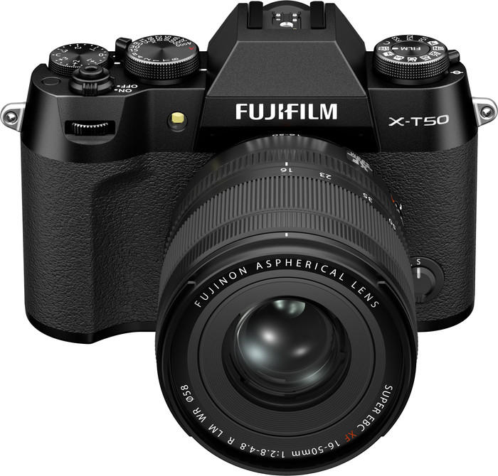 Fujifilm X-T50 Schwarz + XF 16-50mm f/2.8-4.8 R LM WR oberseite
