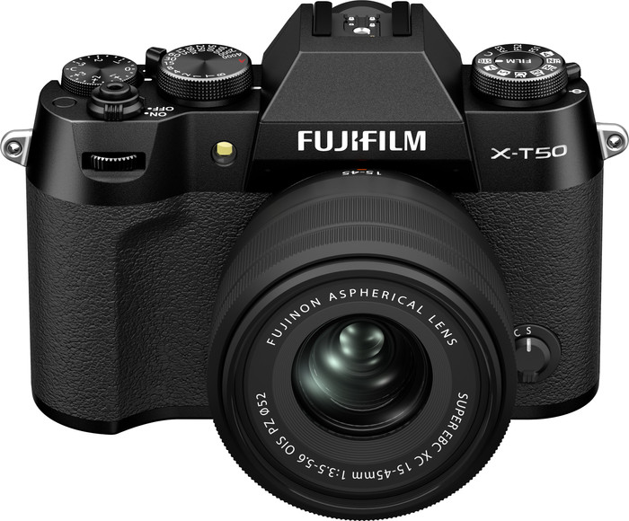 Fujifilm X-T50 Zwart + XC 15-45mm f/3.5-5.6 OIS PZ bovenkant