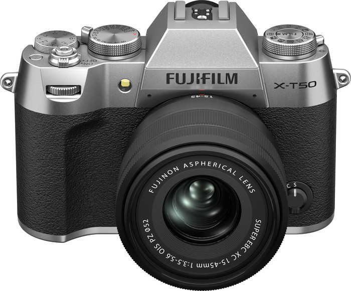 Fujifilm X-T50 Zilver + XC 15-45mm f/3.5-5.6 OIS PZ bovenkant