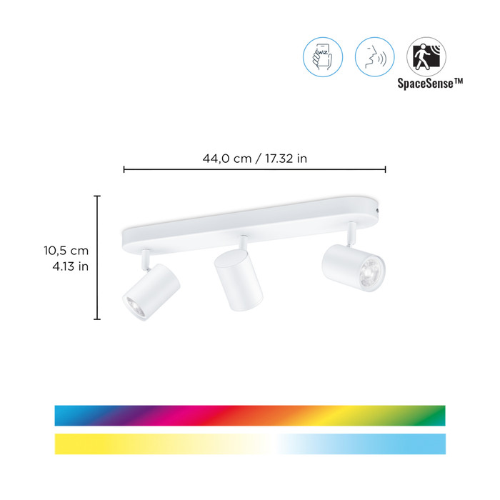 WiZ 3 spots Imageo white - Colored and White light - GU10 visual supplier