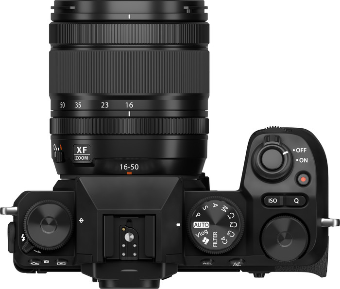 Fujifilm X-S20 Black + XF 16-50mm f/2.8-4.8 R LM WR top