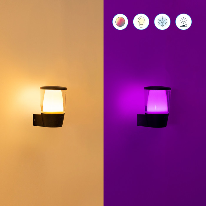 WiZ Elpas - Wall lamp outdoor - Colored and White light - Black visual supplier