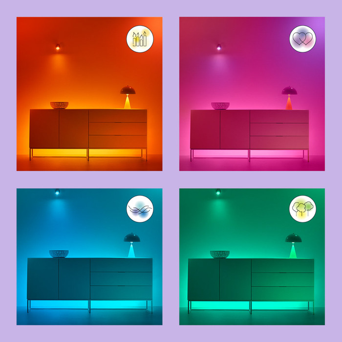 WiZ Ceiling Lamp - SuperSlim - Black - Colored and White Light visual supplier