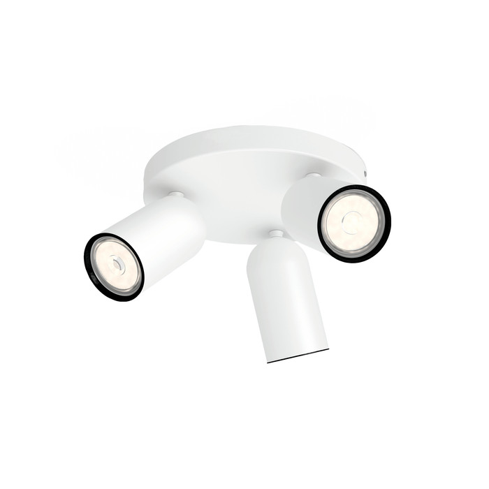 Philips Pongee opbouwspot - 3 spots - wit voorkant