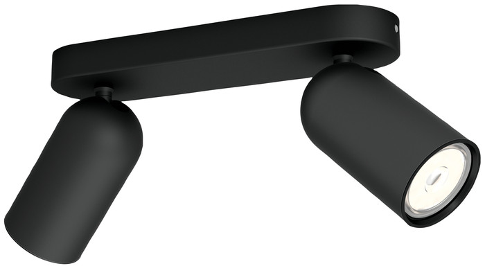 Philips Pongee Mounted Spot Light - 2 Spot Lights - Black Main Image