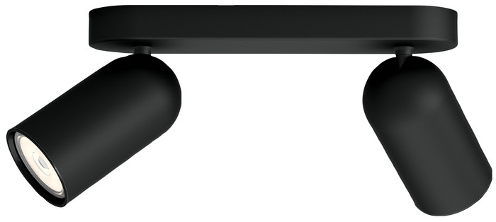 Philips Pongee Mounted Spot Light - 2 Spot Lights - Black front