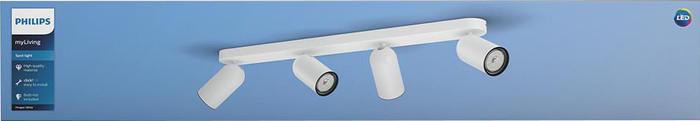 Philips Pongee Mounted Spot Light - 4 Spot Lights - White packaging