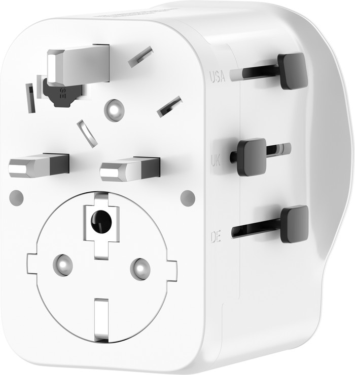 BlueBuilt Universele Wereldstekker 45 Watt achterkant